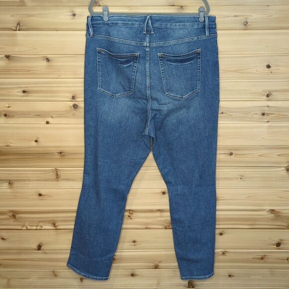 Good American Jeans Womens 18 Blue Good Legs ankle Glc1380t - Picture 4 of 10